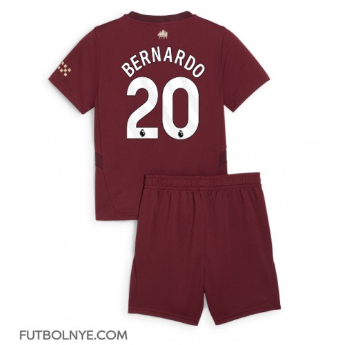 Camiseta Manchester City Bernardo Silva #20 Tercera Equipación para niños 2024-25 manga corta (+ pantalones cortos)